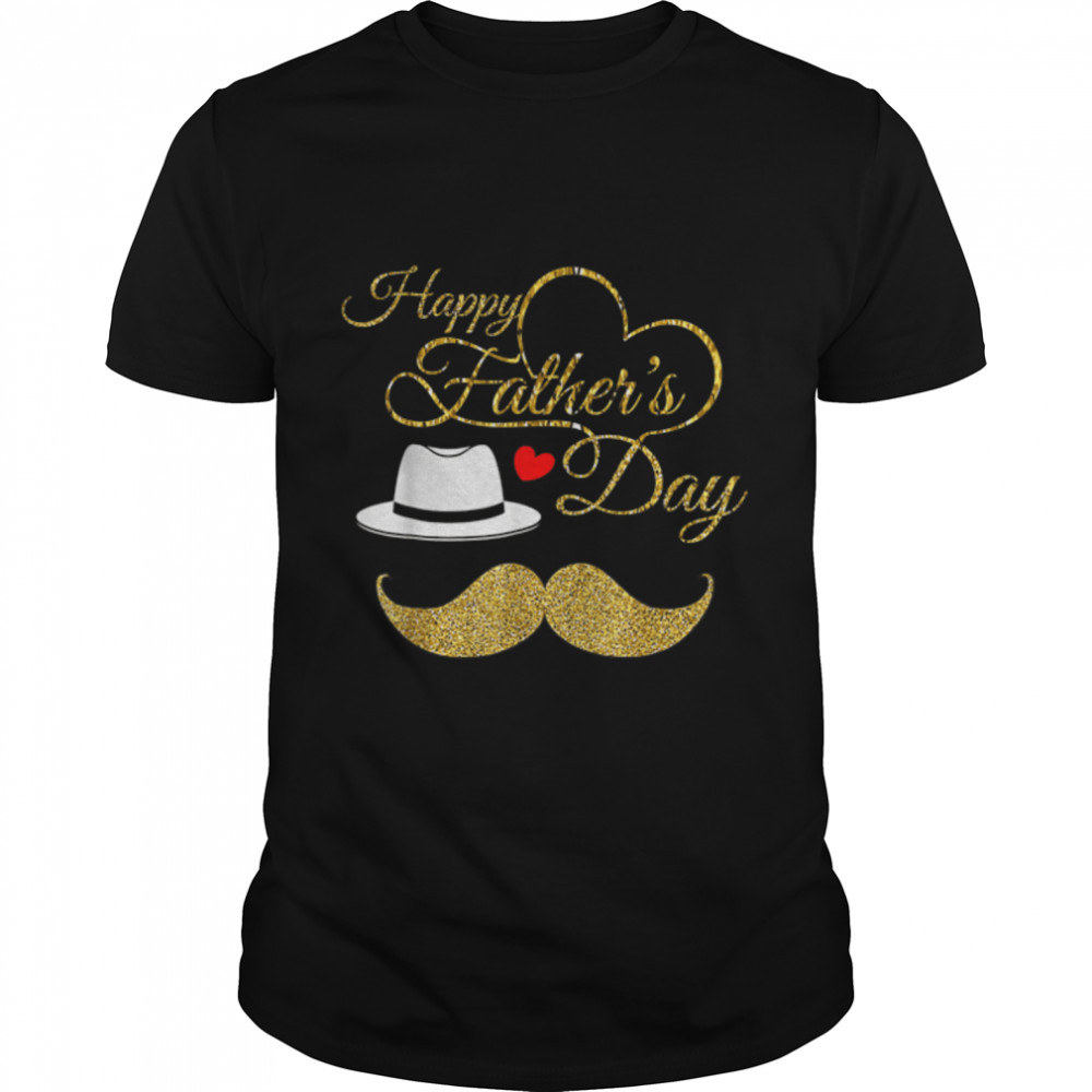 Happy Father's Day 2022 For Men Dad Grandpa Gold Love T- B0B1ZT926C Classic Men's T-shirt