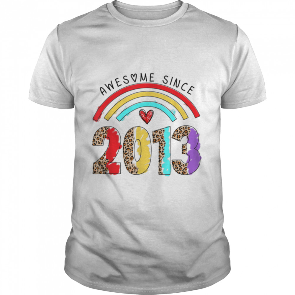 Rainbow Awesome Since 2013 It's My 9th Birthday Kids T- B0B2121H6T Classic Men's T-shirt