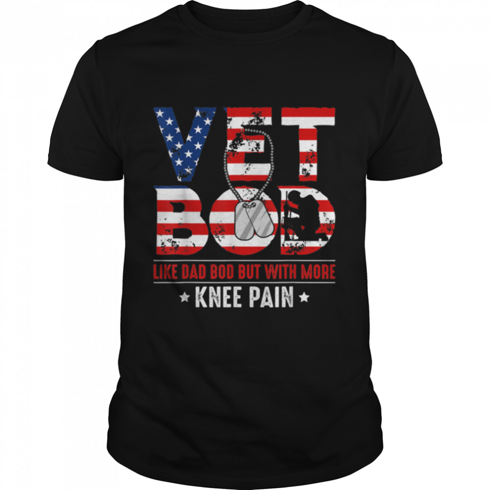 Vet Bod Like A Dad Bod But With More Knee Pain Vintage T- B0B213HMY5 Classic Men's T-shirt