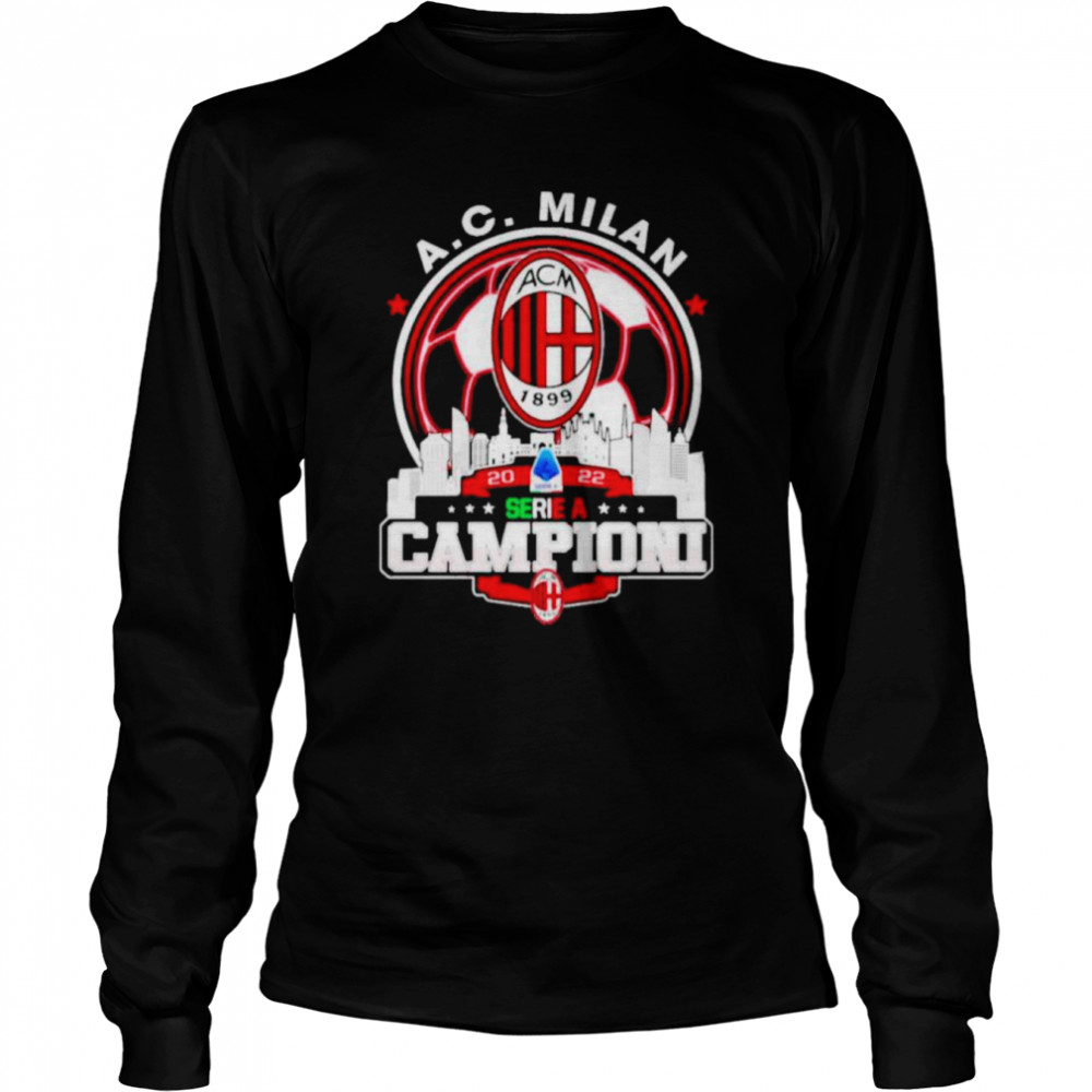 AC Milan 2022 Serie A Champions Long Sleeved T-shirt