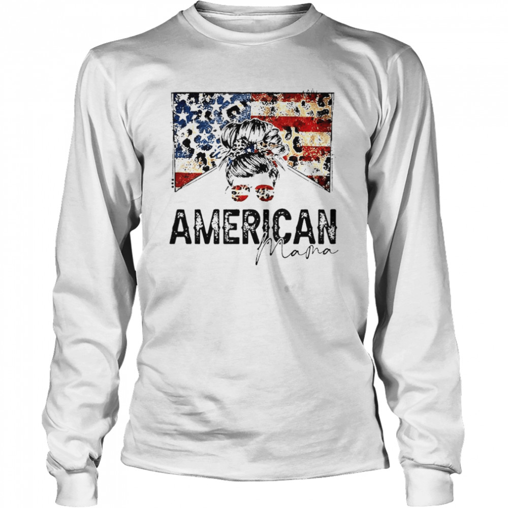 USA American Mama shirt Long Sleeved T-shirt