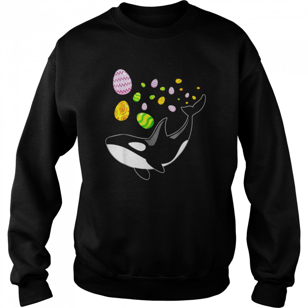 Orca Whale Killer as Egg Easter Day for, Boys & Girls Unisex Sweatshirt
