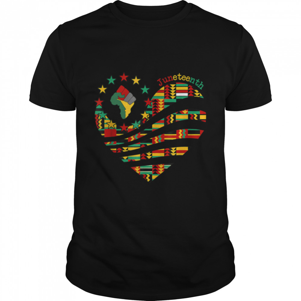 Juneteenth Heart Free-Ish Since 1865 Black American Freedom T-Shirt B0B2J7Yfd4