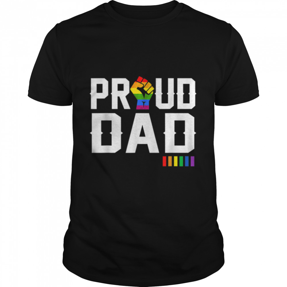 Proud Dad Gay Pride Month LGBTQ T- B0B2P75ZRK Classic Men's T-shirt