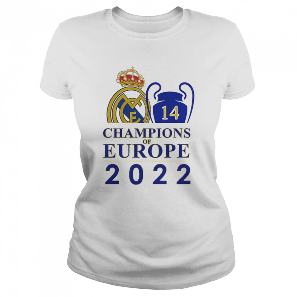 Real Madrid 14 Champions Of Europe 2022 T- Classic Women's T-shirt