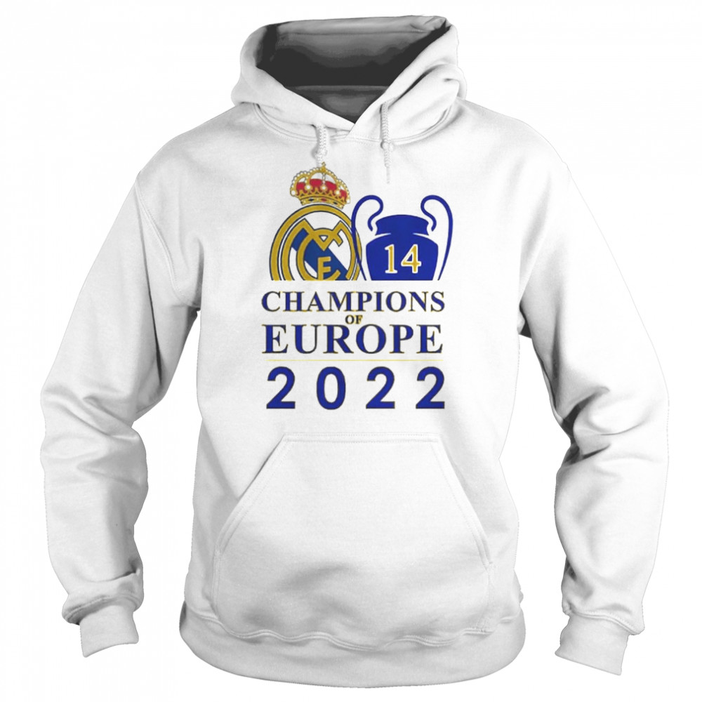Real Madrid 14 Champions Of Europe 2022 T- Unisex Hoodie