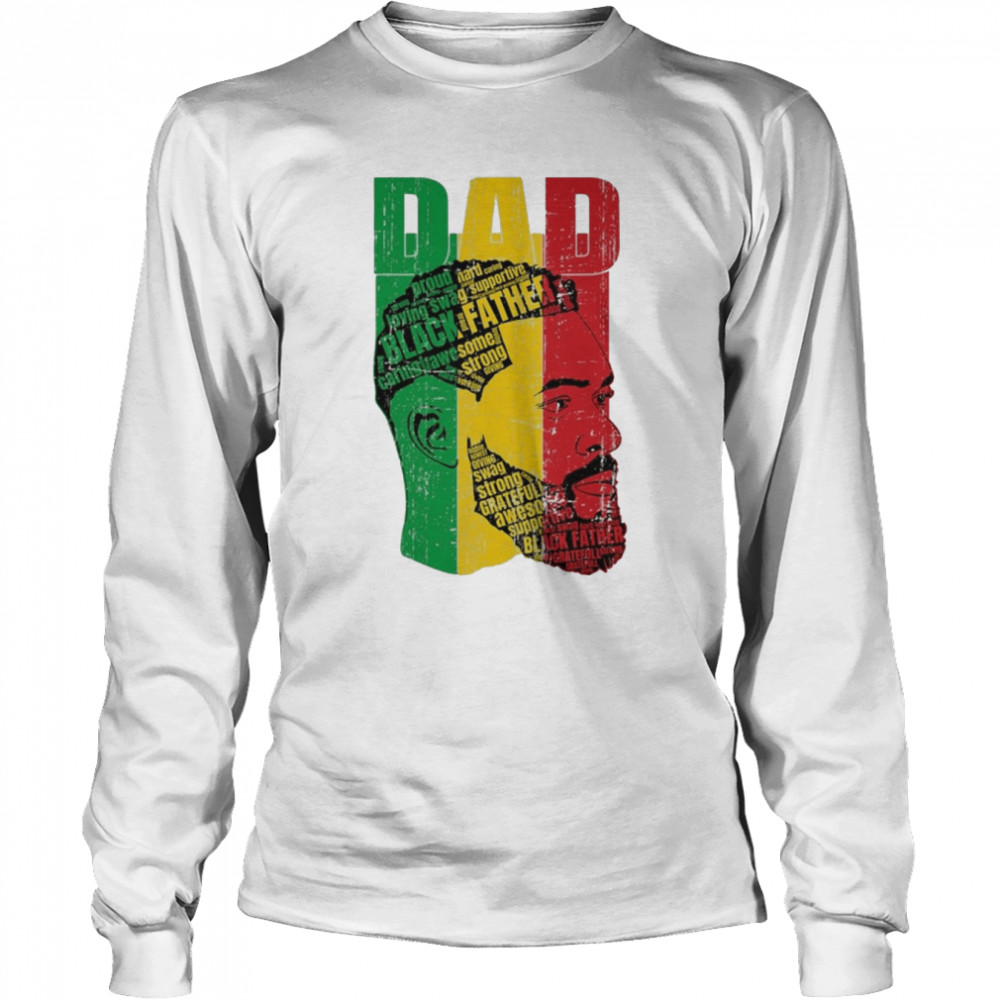 Strong Black Dad King African American Long Sleeved T-shirt