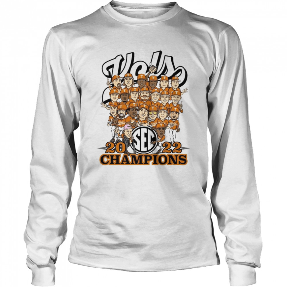 Tennessee Volunteers Sec Baseball Champs Caricature Team Long Sleeved T-shirt