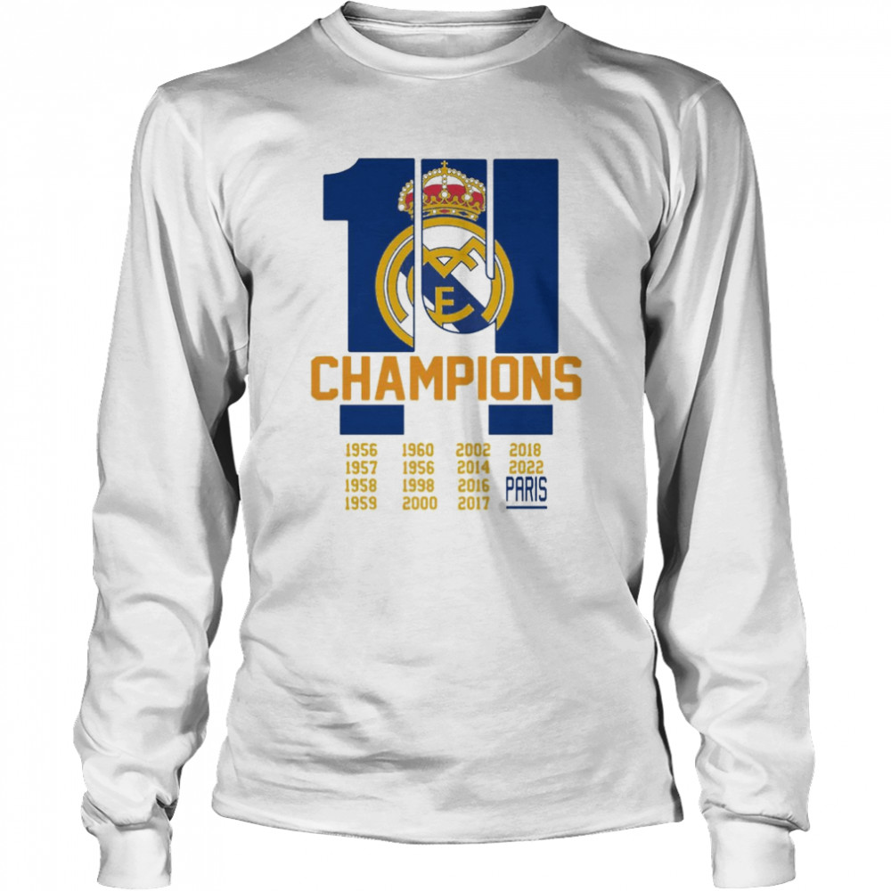 The Winners Of Champions League 2021 2022 Real Madrid T-shirt Long Sleeved T-shirt