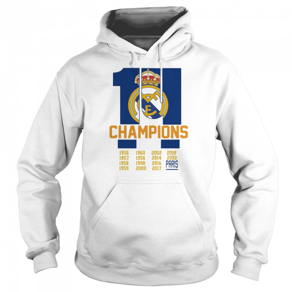 The Winners Of Champions League 2021 2022 Real Madrid T-shirt Unisex Hoodie