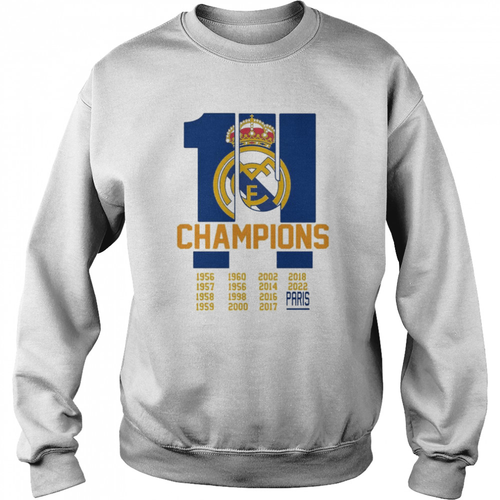 The Winners Of Champions League 2021 2022 Real Madrid T-shirt Unisex Sweatshirt