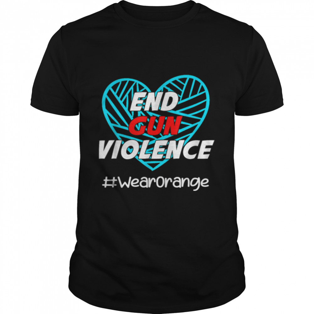 Wear Orange Ribon Enough End Gun Violence No Gun T- B0B2QRS8FW Classic Men's T-shirt
