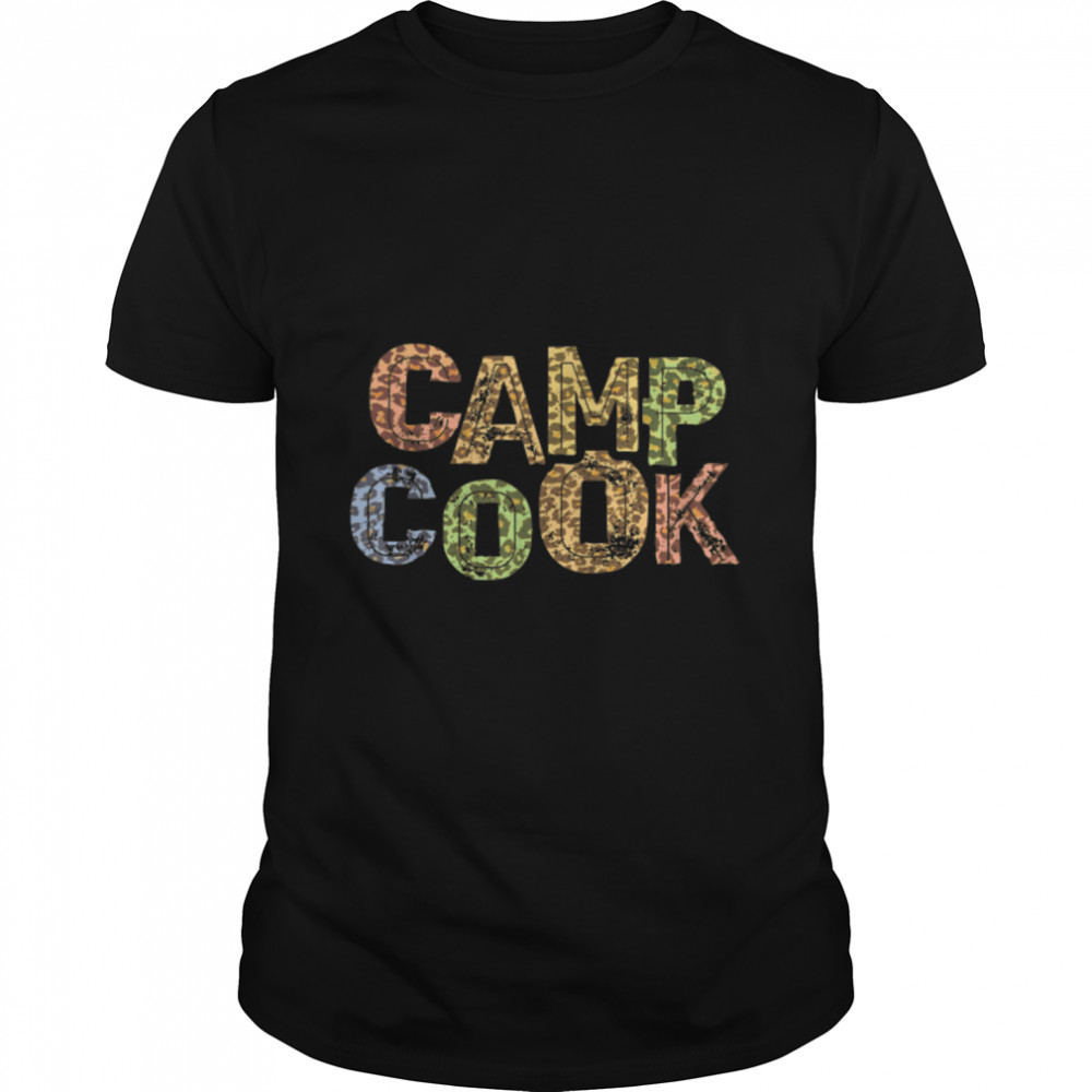 Funny CAMP COOK Leopard Print Summer Campfire Chef 2022 T- B0B2R861KV Classic Men's T-shirt
