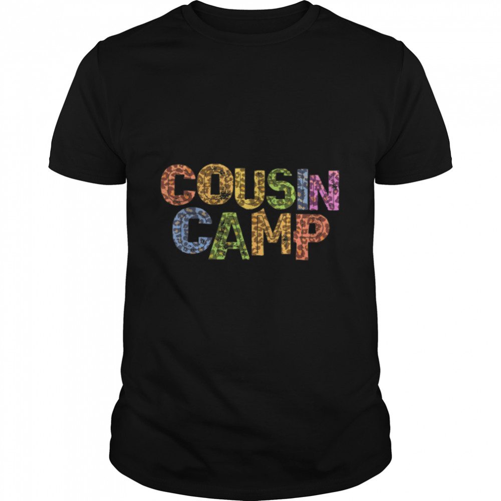 Funny COUSIN CAMP Leopard Print Grandma Grandpa Reeducation T- B0B2RHQQ8K Classic Men's T-shirt