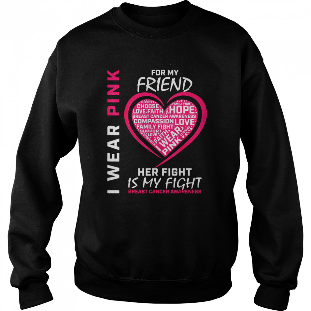 Breast Cancer Awareness T Shirt the Pink is for My Friend 