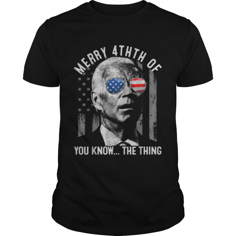 Funny Anti Joe Biden Confused Merry Happy 4th of You Know... T- B0B31HF7GQ Classic Men's T-shirt