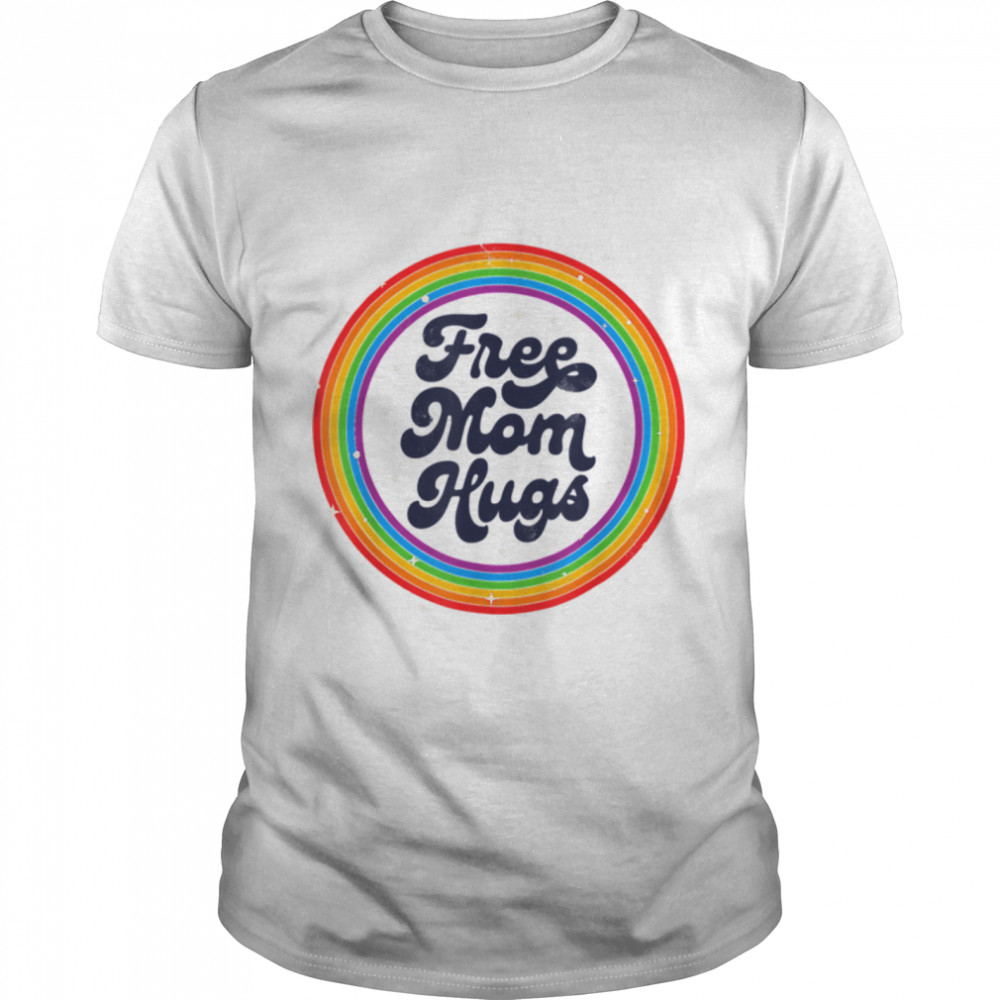 Funny LGBTQ Free Mom Hugs Gay Pride LGBT Ally T- B0B31F7DND Classic Men's T-shirt