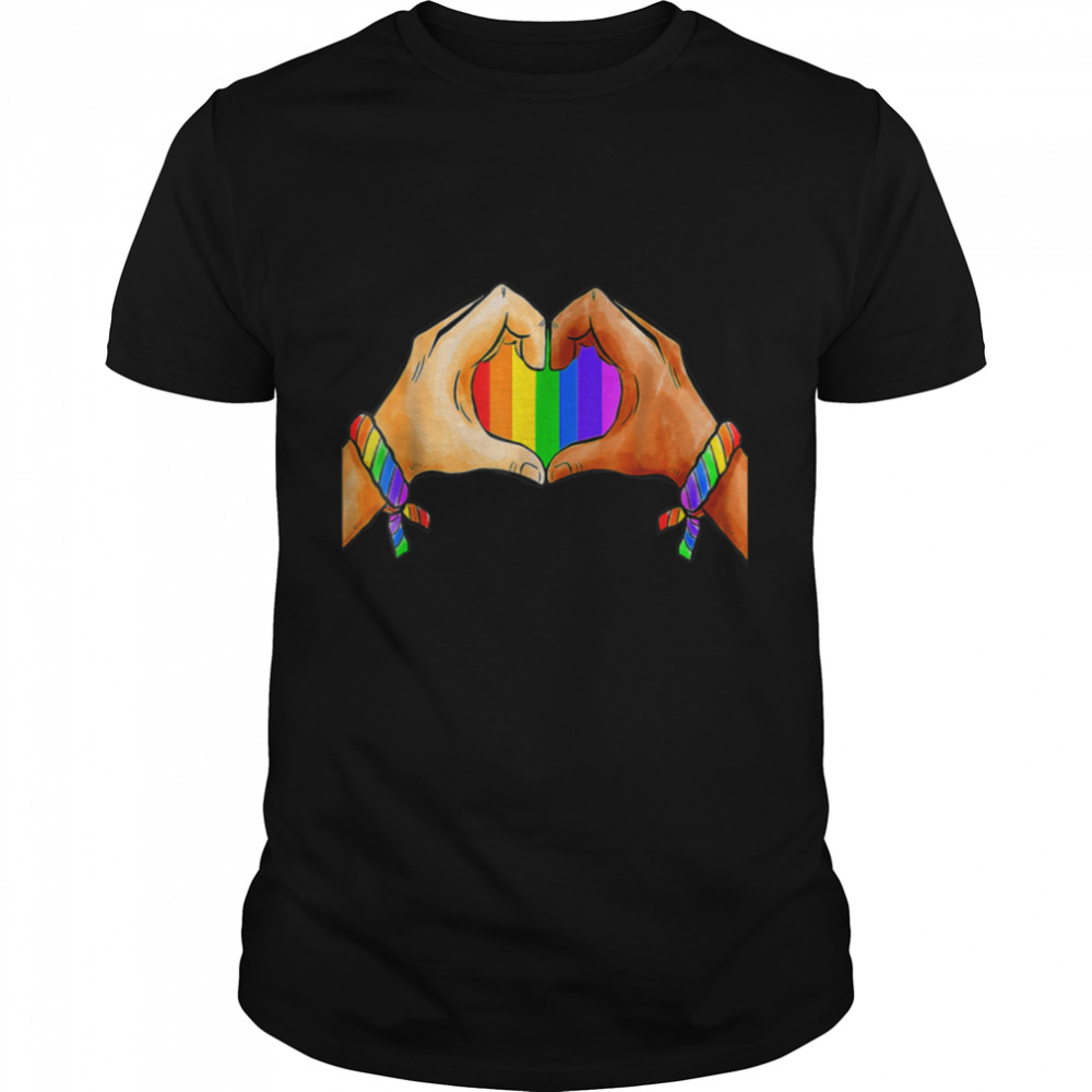 Gay Pride Clothing LGBT Rainbow Flag Heart LGBT Pride Month T- B0B31F2XMY Classic Men's T-shirt