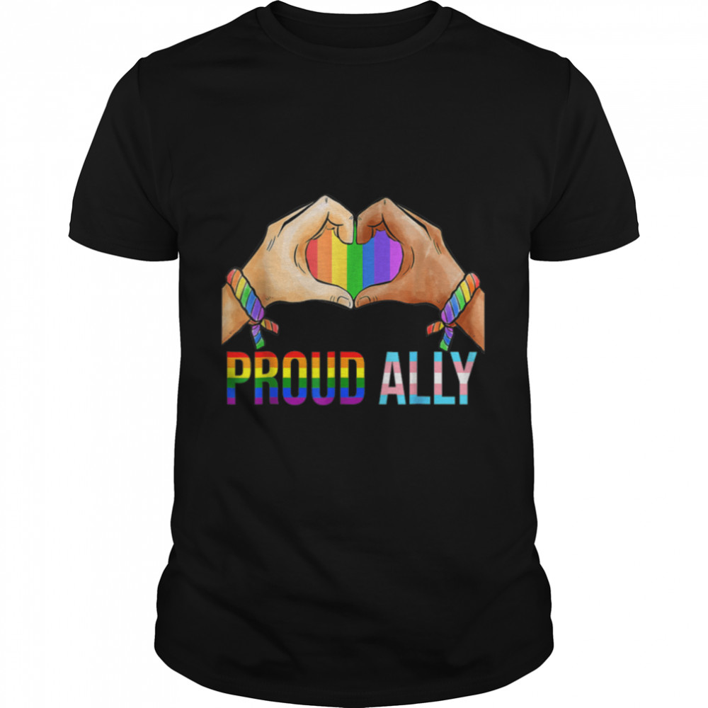Proud Ally LGBT Transgender Flag Gay Pride Lesbian T- B0B316VPVQ Classic Men's T-shirt
