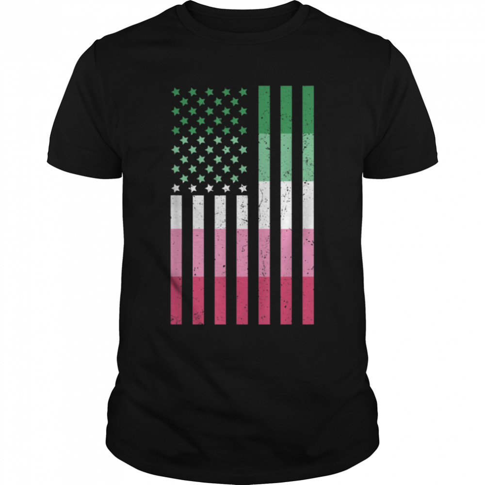 Queer Abrosexuality USA Flag LGBT Pride Patriotic Abrosexual T- B0B317GT4C Classic Men's T-shirt