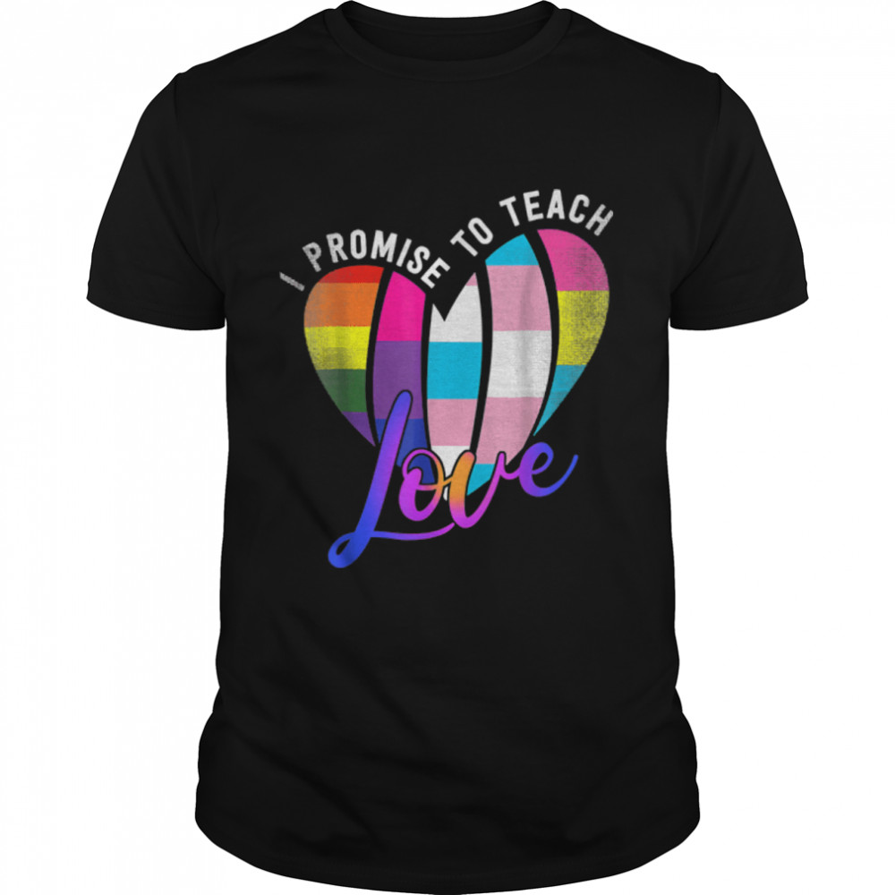 Teacher Ally LGBT teaching love rainbow Pride Month T- B0B31GXF6C Classic Men's T-shirt