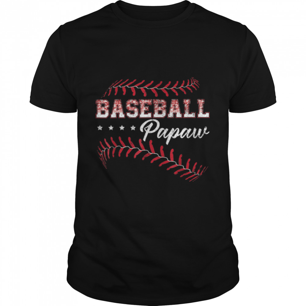 Baseball Papaw Funny Baseball Player Sports Fathers Day T-Shirt B0B363Kvgq