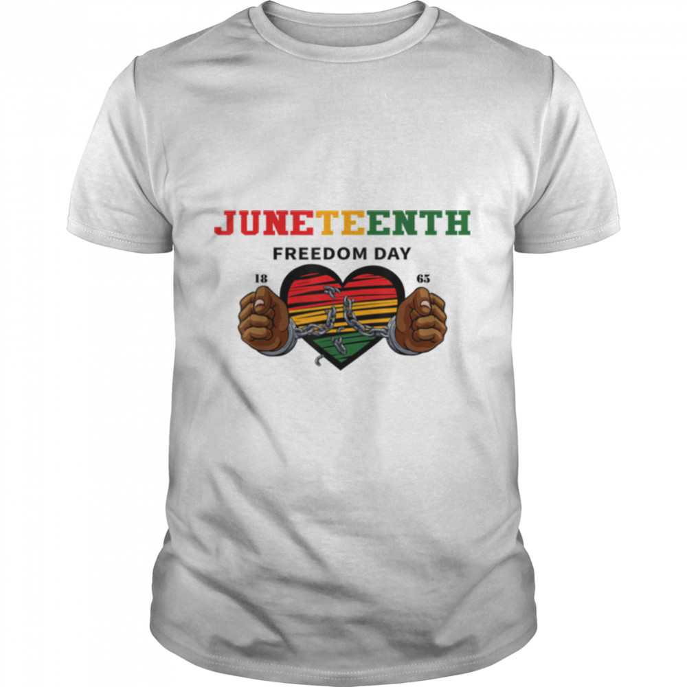 Happy Juneteenth Celebrating Black Freedom 1865 African T-Shirt B0B35SLP2Y