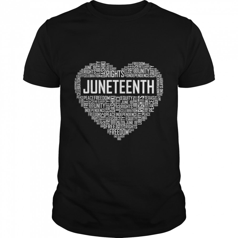 Juneteenth Heart Black History Afro American African Freedom T-Shirt B0B38DRPLV