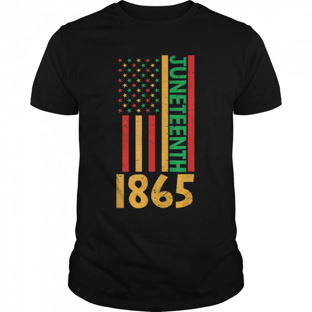 USA Flag Black History Melanin Juneteenth 1865 Freedom Day T- B0B3DMKY3G Classic Men's T-shirt