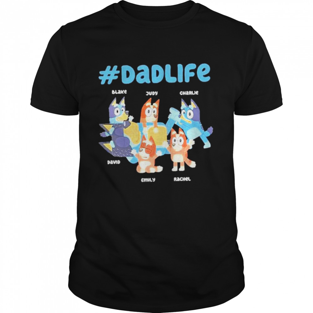 Personalized Bluey Dad Life Fathers Day Shirt - Jolly Family Gifts