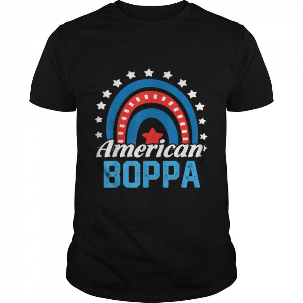 American Boppa Rainbow Usa Flag 4Th Of July Patriotic T-Shirt B0B3Sqttqh