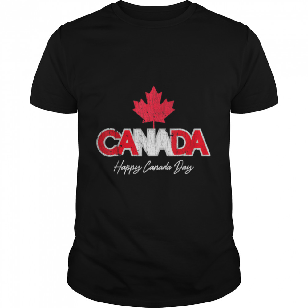 Happy Canada Day Funny Maple Leaf Canada Day men Women T- B0B41JVN3B Classic Men's T-shirt