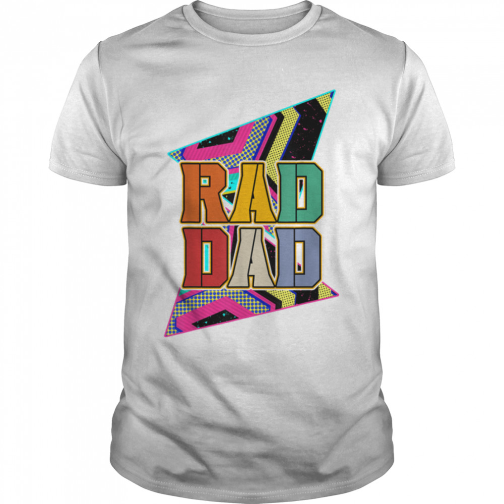 Rad Dad Graphic Happy Father's Day Retro T- B0B41PG54L Classic Men's T-shirt
