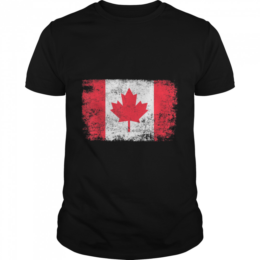 Vintage Canadian Flag Happy Canada Day Men Womens Kids Youth T- B0B3ZW9T7L Classic Men's T-shirt