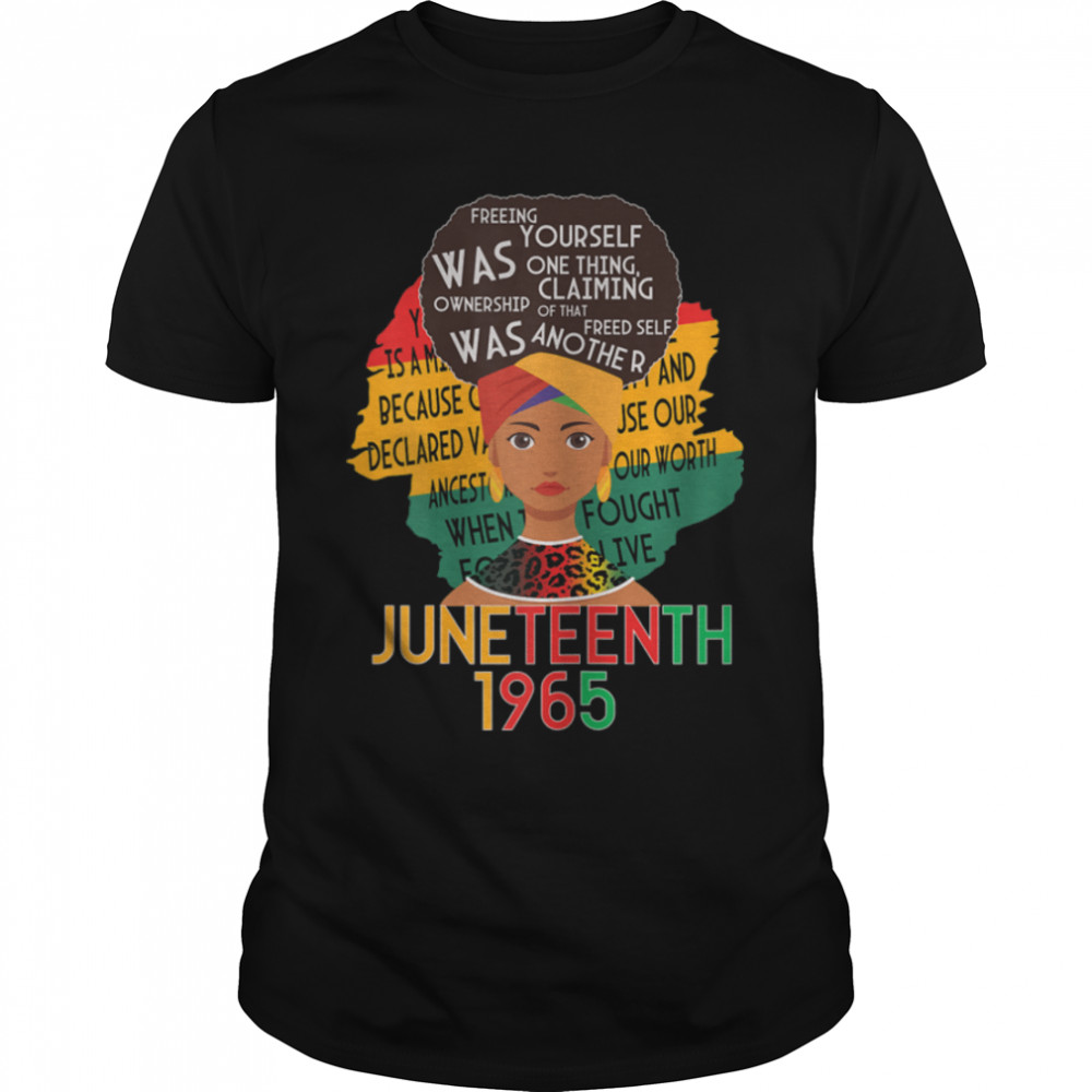 Womens Juneteenth Is My Independence Day Free Black Women T-Shirt B0B3Sq73Z3