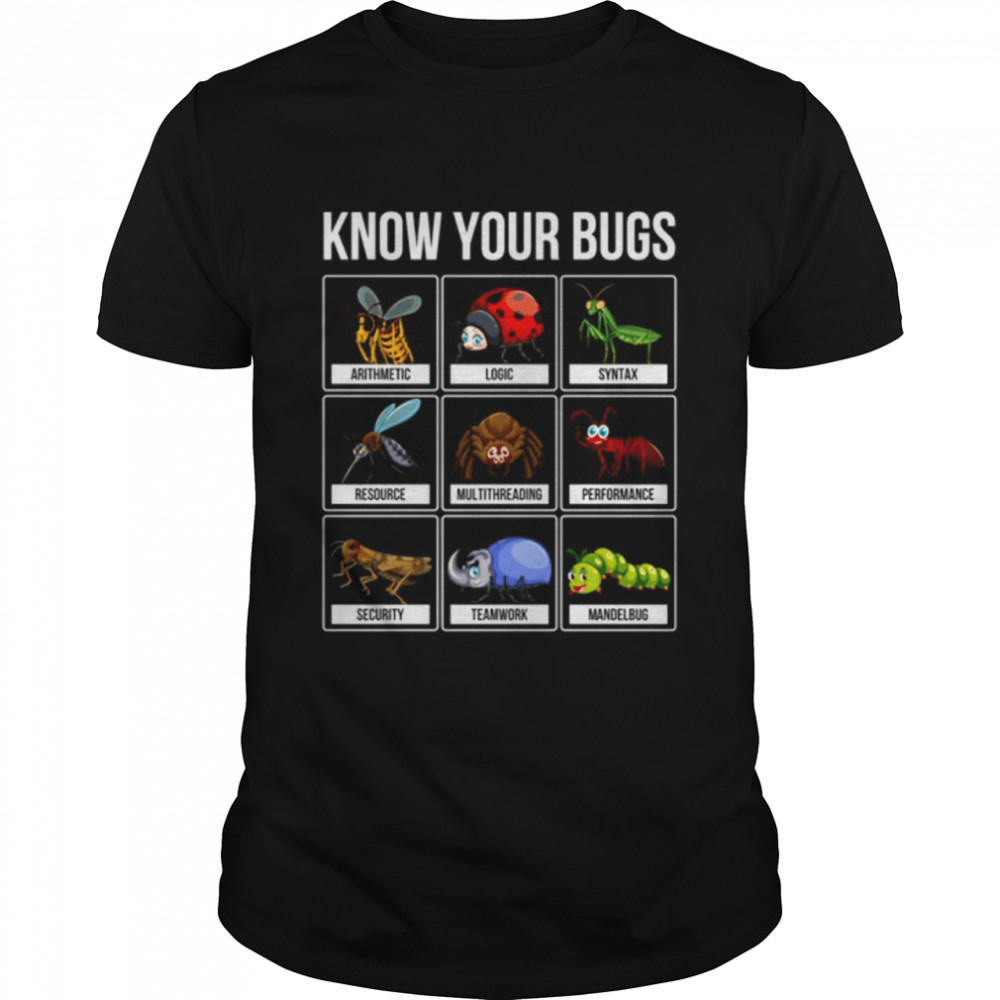 Know your bugs shirt