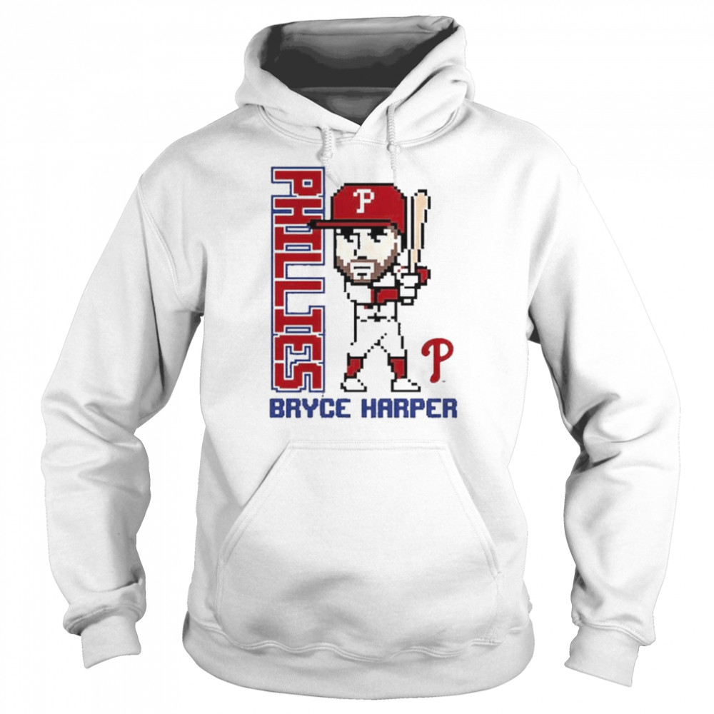 Bryce Harper Philadelphia Phillies Boys Grey Pixel Player Short Sleeve Shirt  - Guineashirt Premium ™ LLC