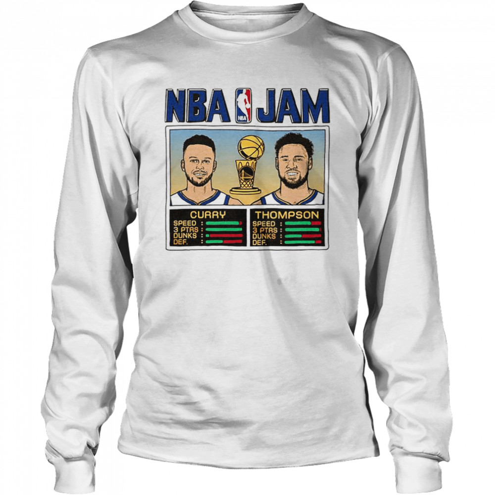 NBA Jam Stephen Curry and Klay Thompson Gold Golden State Warriors 2022 NBA  Finals Champions T-Shirt - Kingteeshop