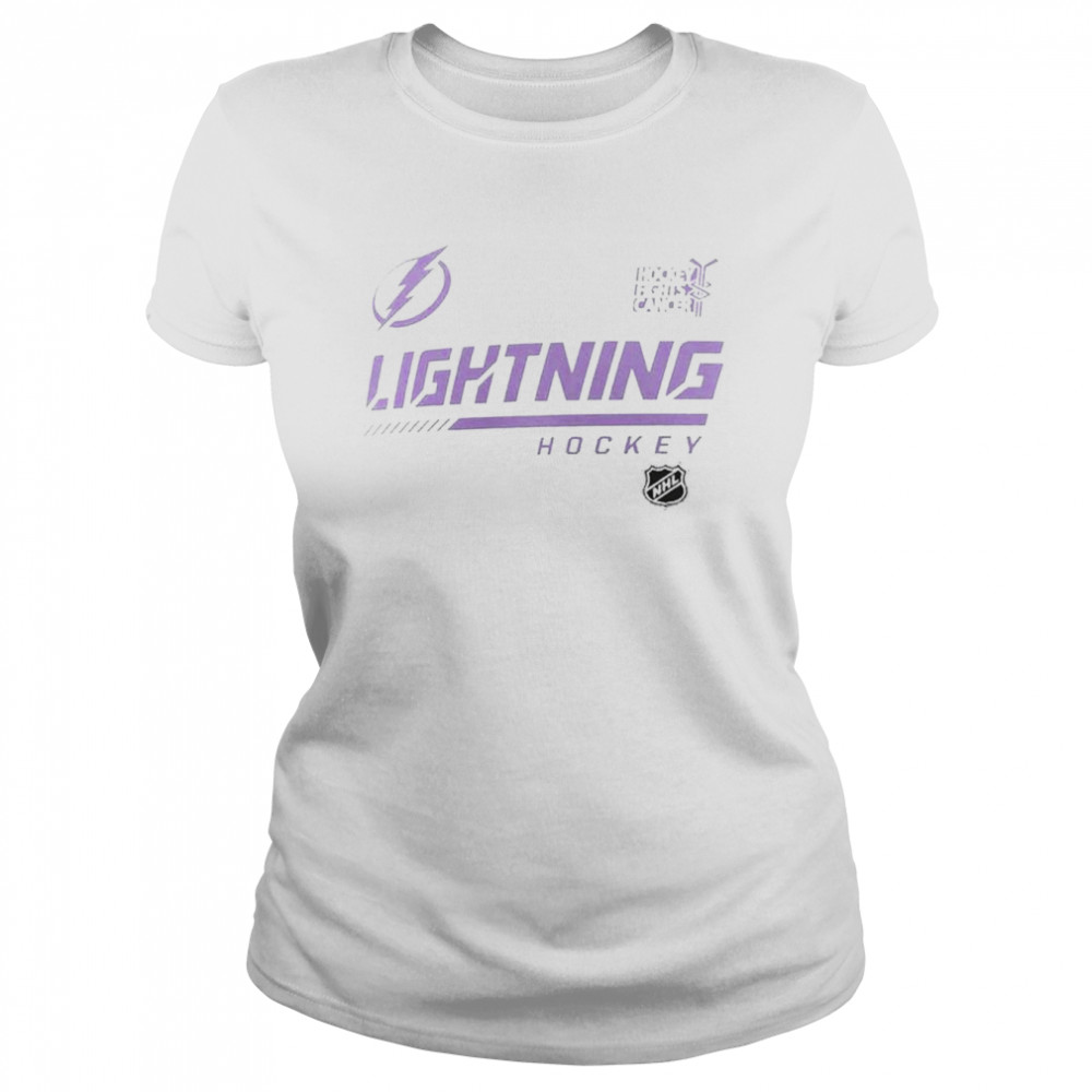 NHL Tampa Bay Lightning Women's Gray Short Sleeve Fashion T-Shirt - S