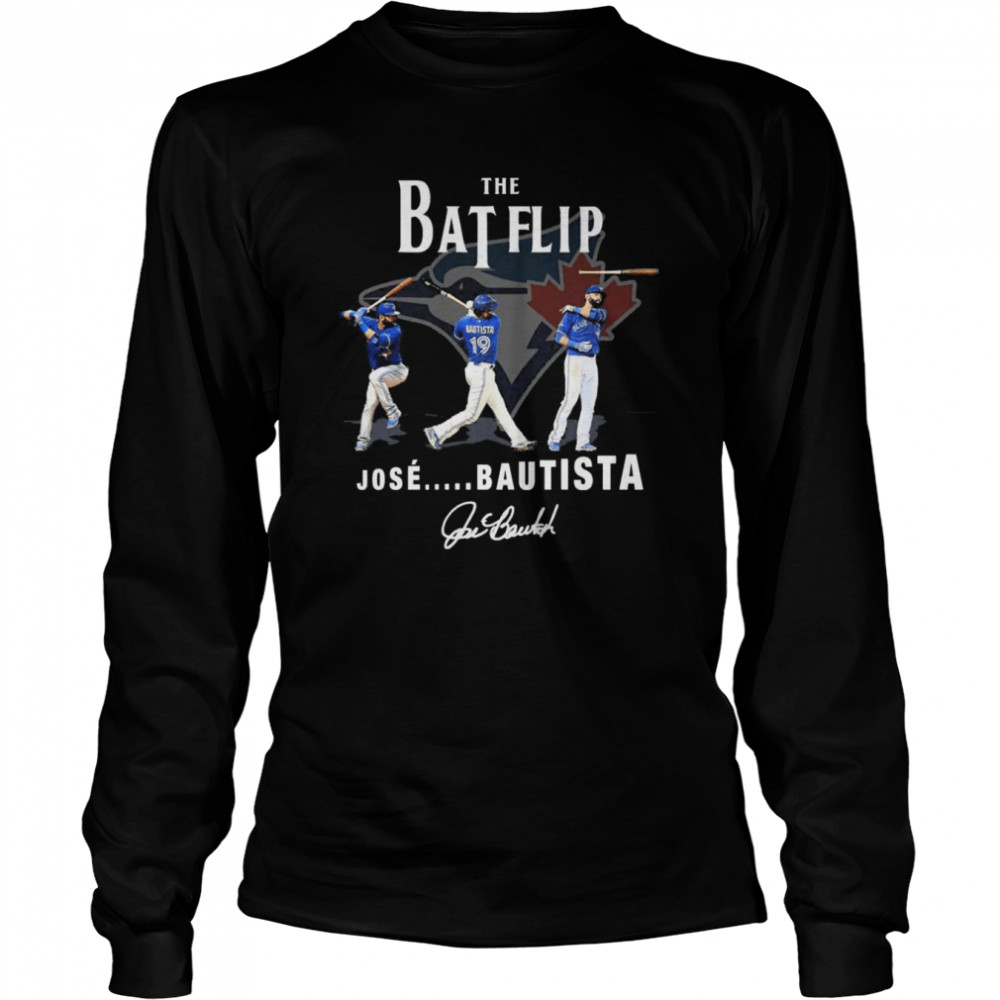 The Bat Flip Jose Bautista Toronto Blue Jays Signatures Shirt - Kingteeshop