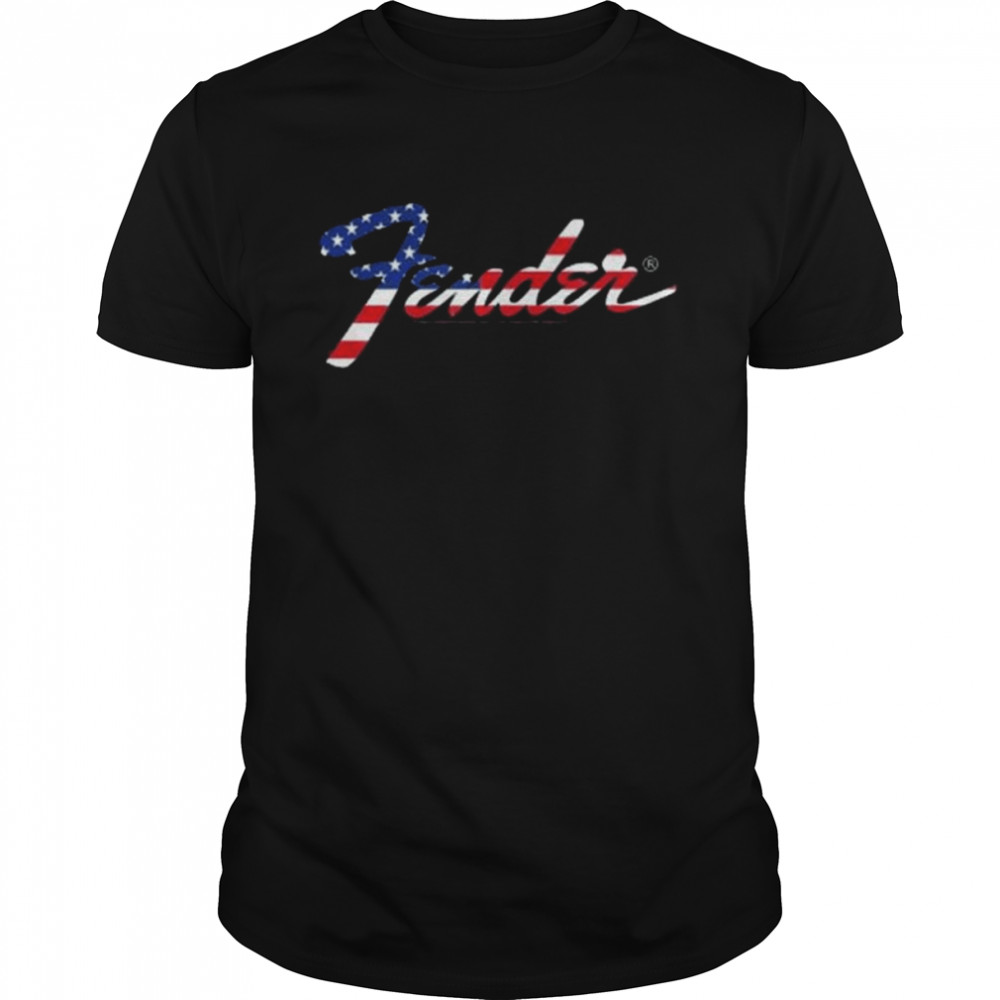 Fender American Flag Fill Logo  Classic Men's T-shirt