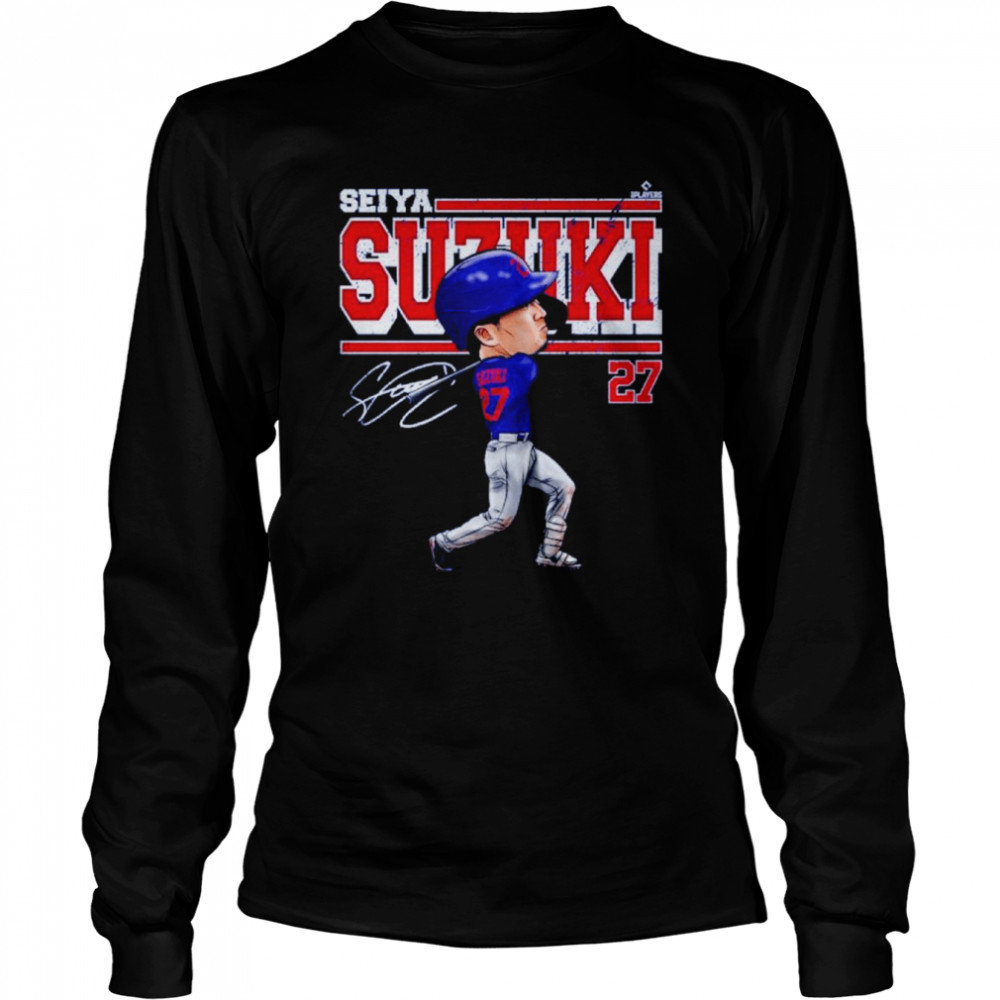 Seiya Suzuki Chicago C Cartoon Baseball Signatures Shirt - Kingteeshop
