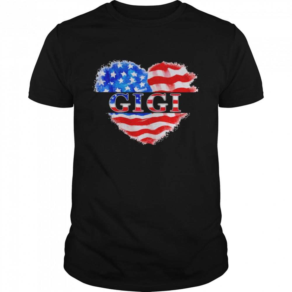 4th Of July Gigi Heart Independence  Classic Men's T-shirt