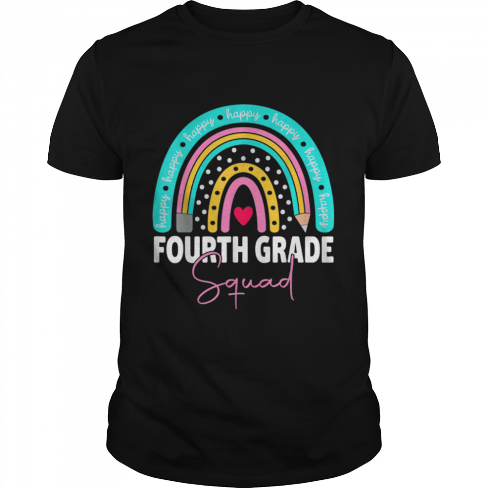 Fourth Grade Rainbow Girls Boys Teacher Team 4th Grade Squad T- B0B4ZF5ZX4 Classic Men's T-shirt