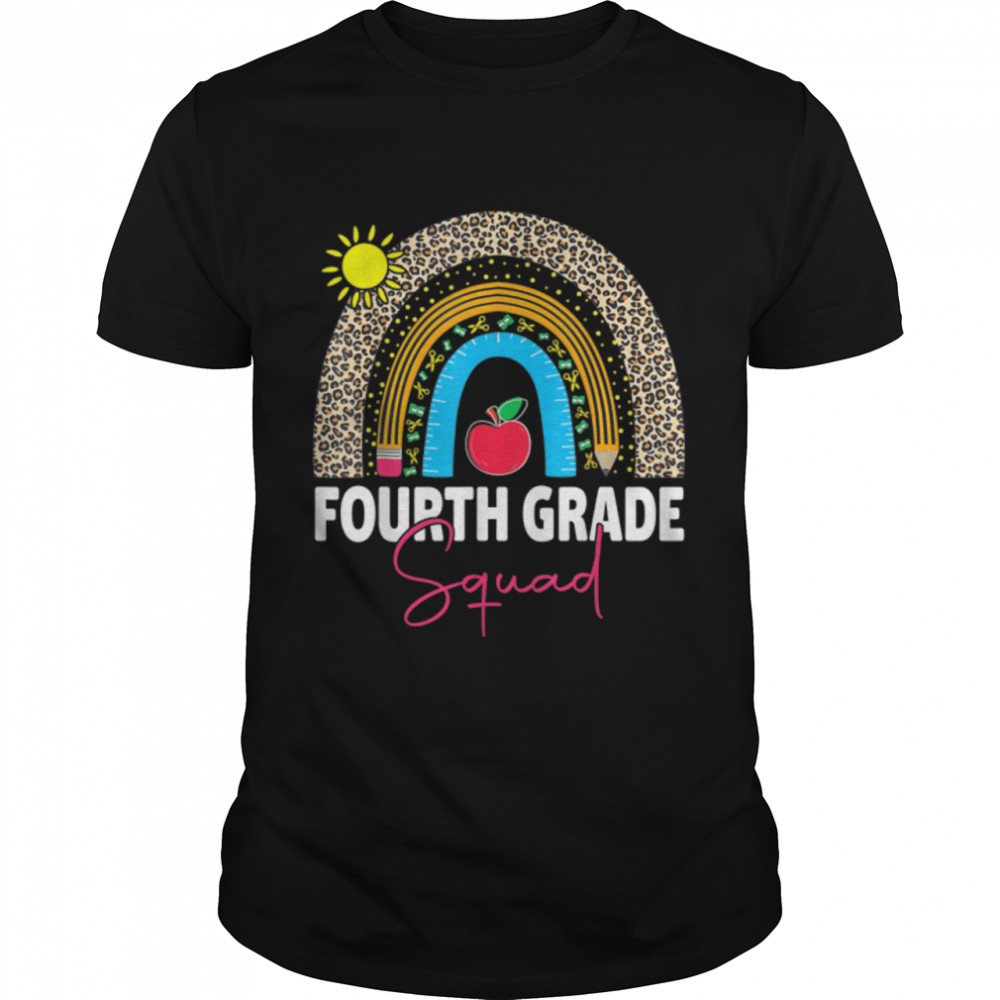 Fourth Grade Rainbow Girls Boys Teacher Team 4th Grade Squad T- B0B4ZH928N Classic Men's T-shirt