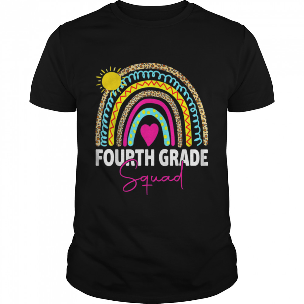 Fourth Grade Rainbow Girls Boys Teacher Team 4th Grade Squad T- B0B4ZHDVYJ Classic Men's T-shirt