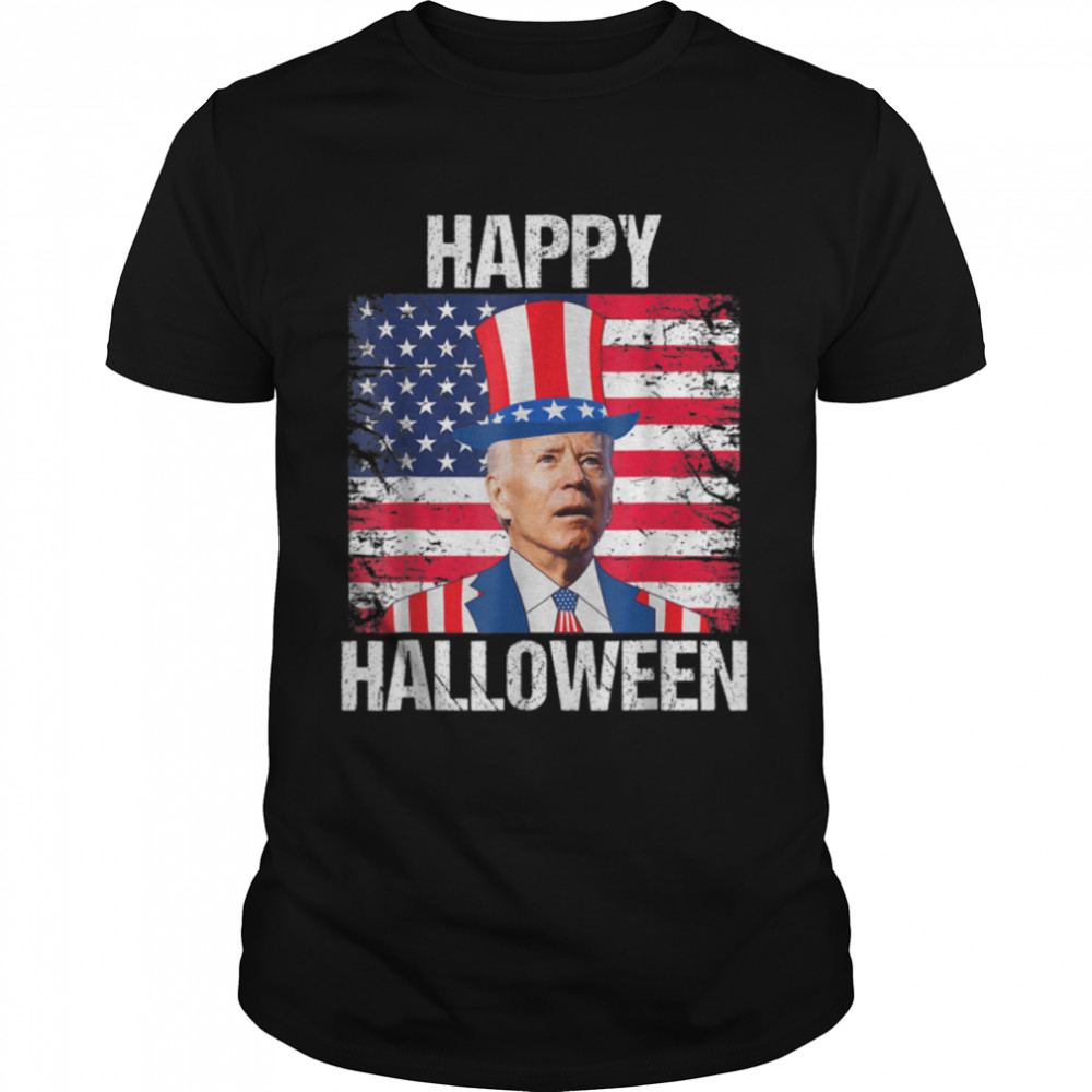 Funny Biden Happy 4th Of July Happy Halloween Confused Flag T- B0B4ZYCY99 Classic Men's T-shirt