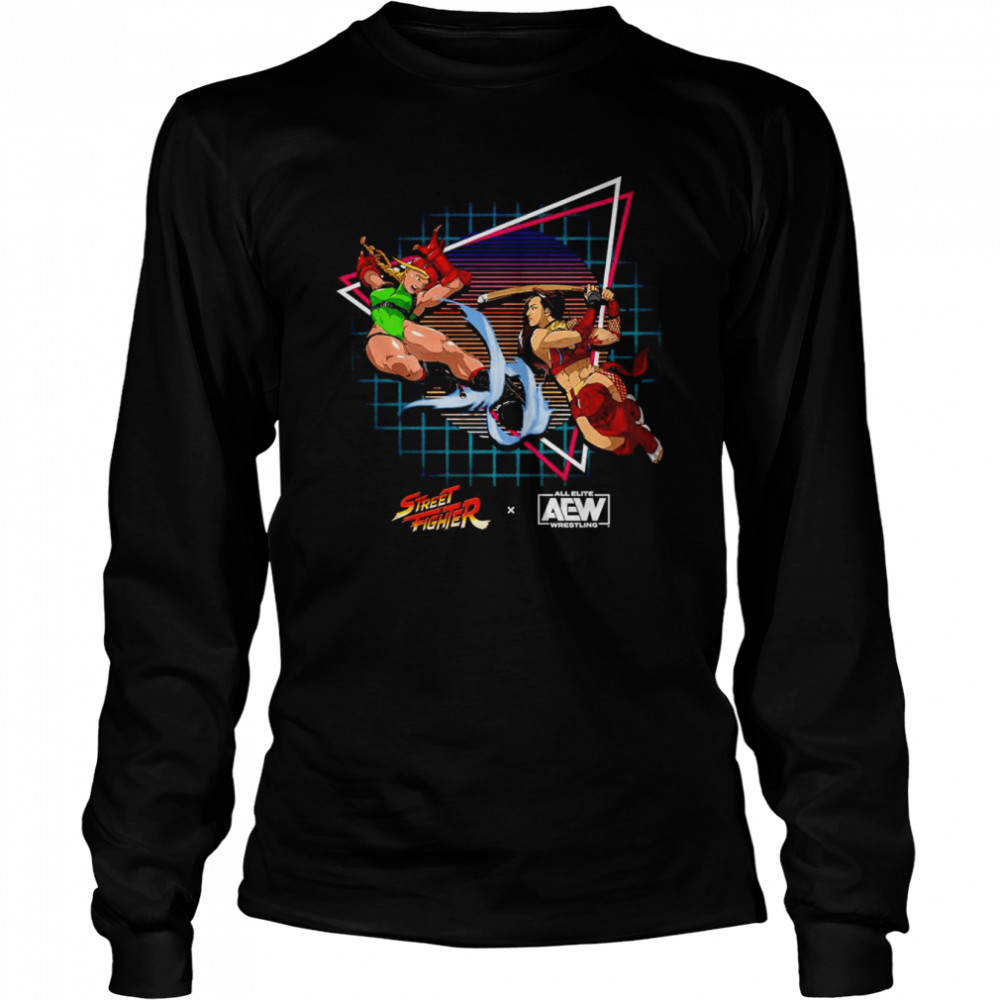 Shida vs Cammy Street Fighter X AEW shirt Long Sleeved T-shirt