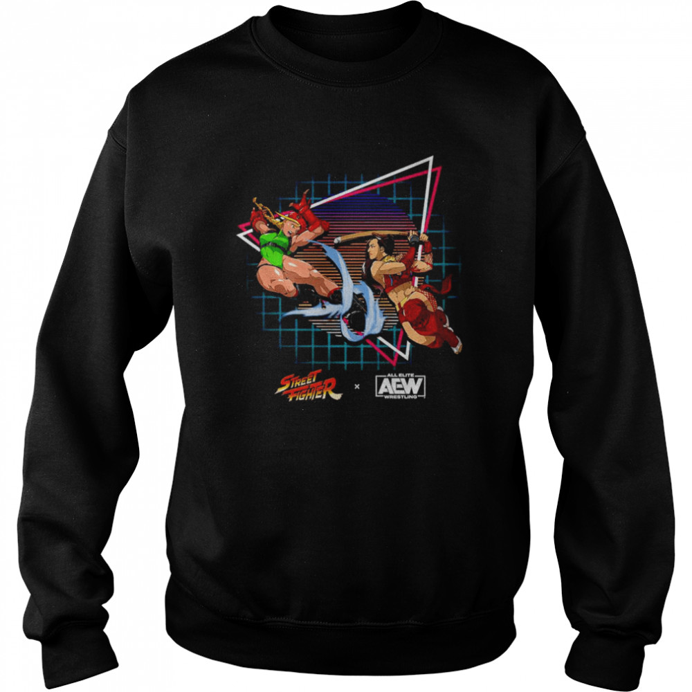 Shida vs Cammy Street Fighter X AEW shirt Unisex Sweatshirt