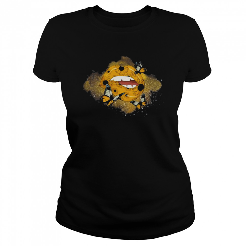 Tiny Sunflower Lips Sublimation Classic Women's T-shirt